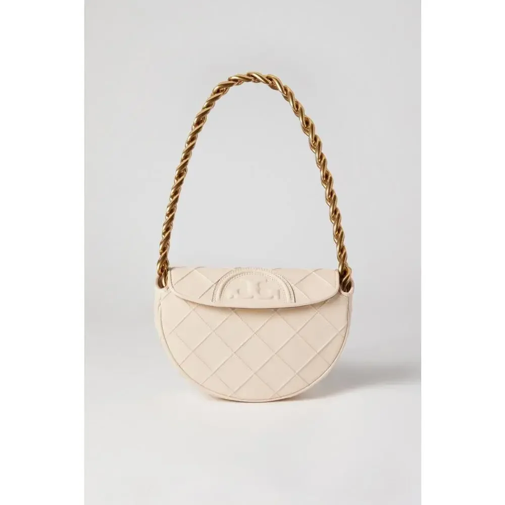 Tory Burch Fleming Mini Crescent Bag with Scratches and Hardware Damage